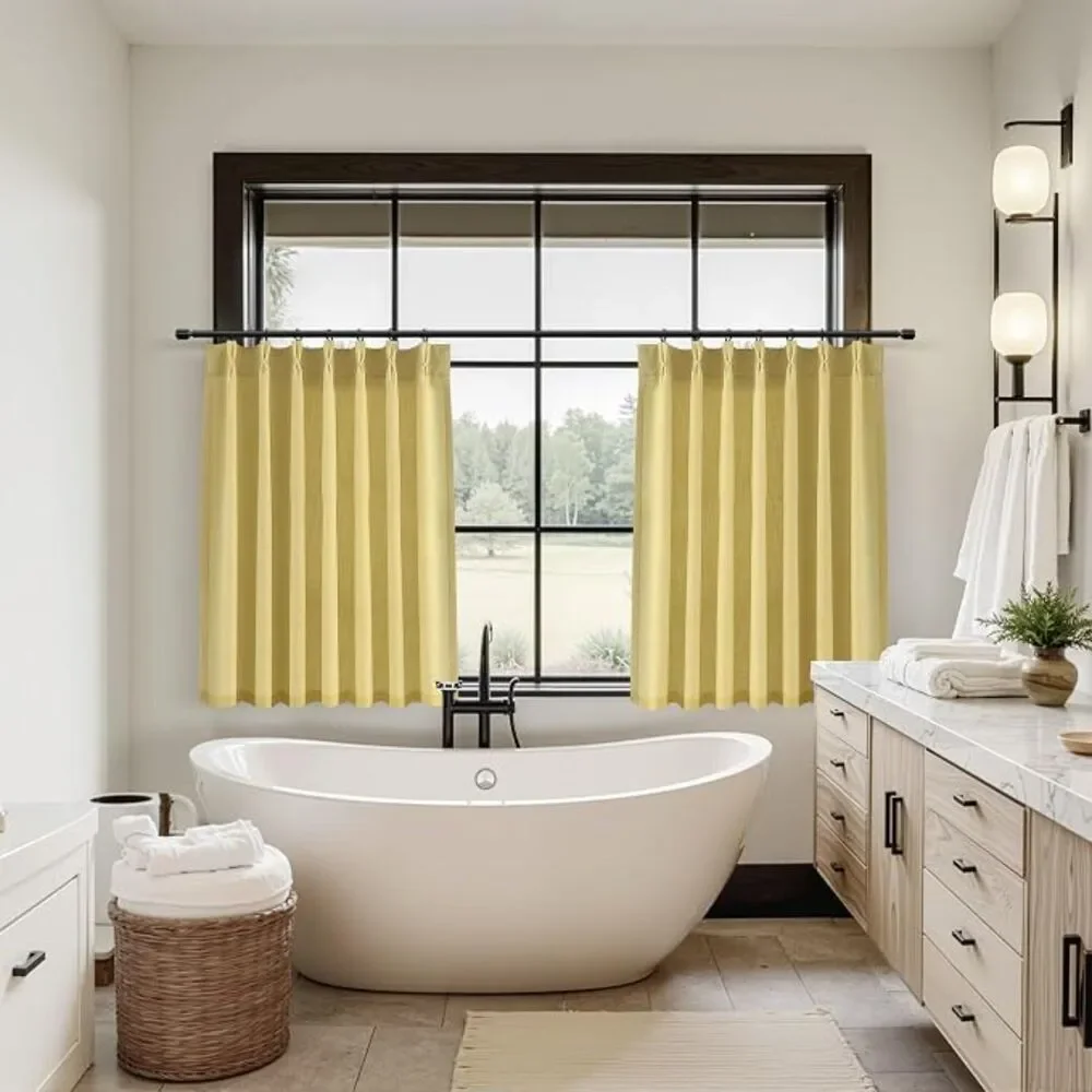 Brand New Joywell Yellow Linen Curtains 34
